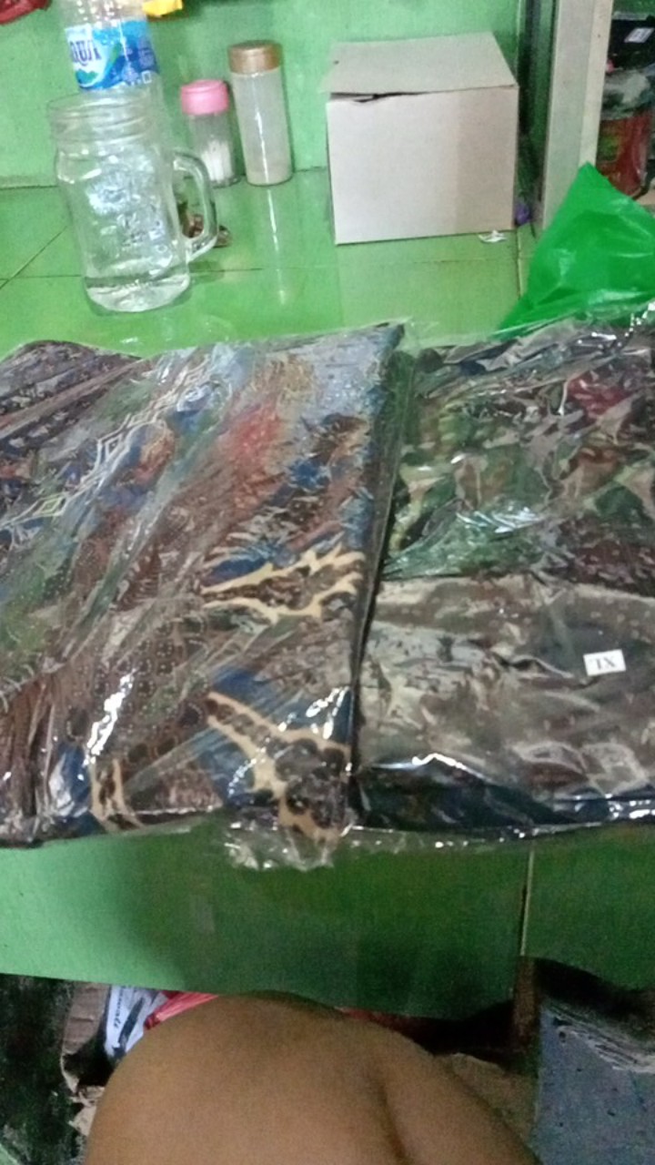 Kemeja Batik Pria Lengan Panjang Size M L Xl Xxl Bswart Batik Hrb026 Kenongo Hem Panjang Padi