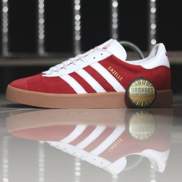 adidas gazelle white red