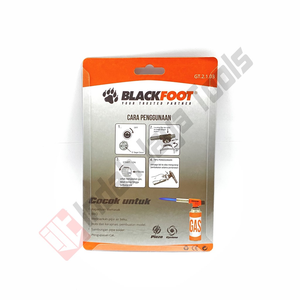 BLACKFOOT Kepala Gas Torch 1300 C - Alat Pemantik Api Las Mini Bakar