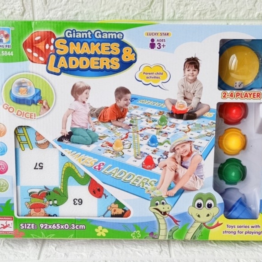 MAINAN ULAR TANGGA MATRAS SNAKE LADDER PLAY MAT