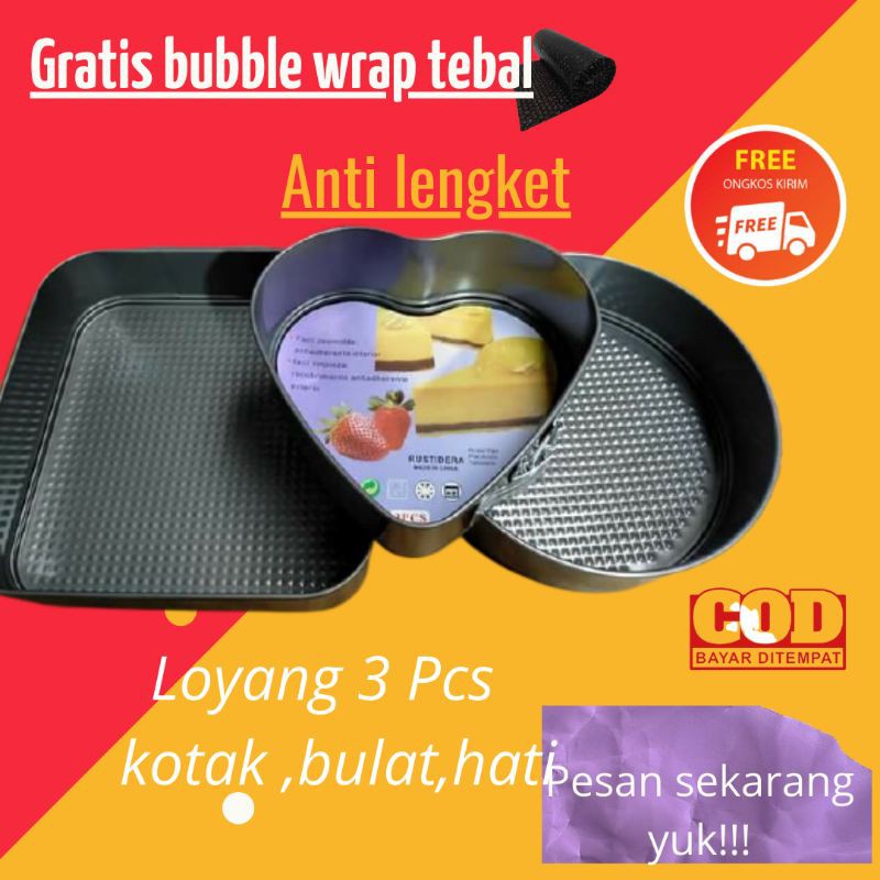 Loyang Kue Bongkar Pasang Spring Foam Bentuk BULAT KOTAK ...