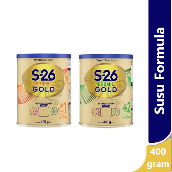 S26 Promil Gold 0-6 & 6-12 bulan 400 gram - susu formula bayi