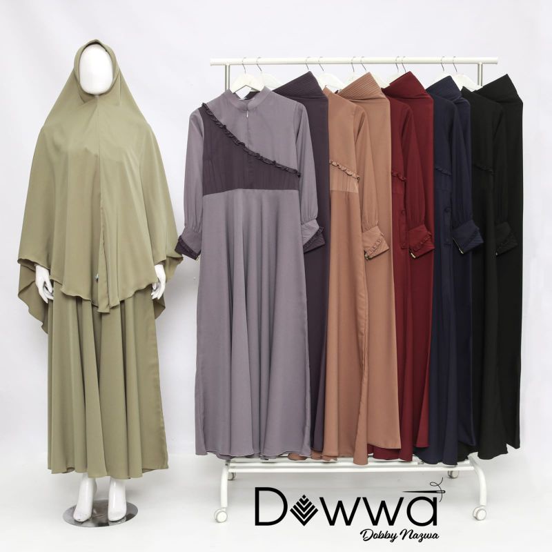 Gamis Set Rumah Hafidzah (RH) Dowwa Bahan Dobby