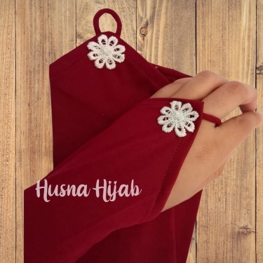 [BRAND HUSNA HIJAB] Handsock Ring Melati Satu / Handsock Melati