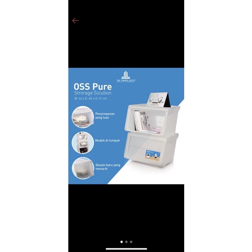 Olymplast Storage Solution OSS Pure Tempat Penyimpanan Serbaguna Warna Transparan