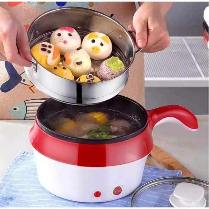 Panci Serbaguna Elektrik Portable / Panci Kukusan Elektrik / Panci Steamer