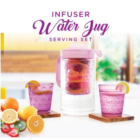 Teko infus Water Teko Infuser Jug Fit+ WaterJug Teko dan Gelas Set infus Water Jug Infuser Teko Air