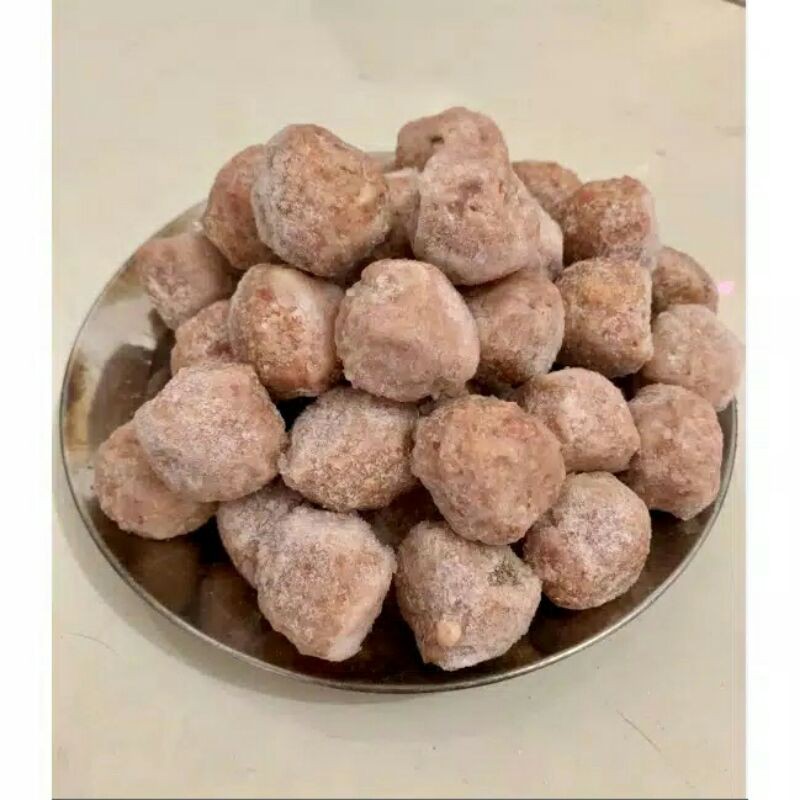 

Bakso Babi Isi 50pcs Bakso Babi Campuran Juhi (Ukuran Kecil)