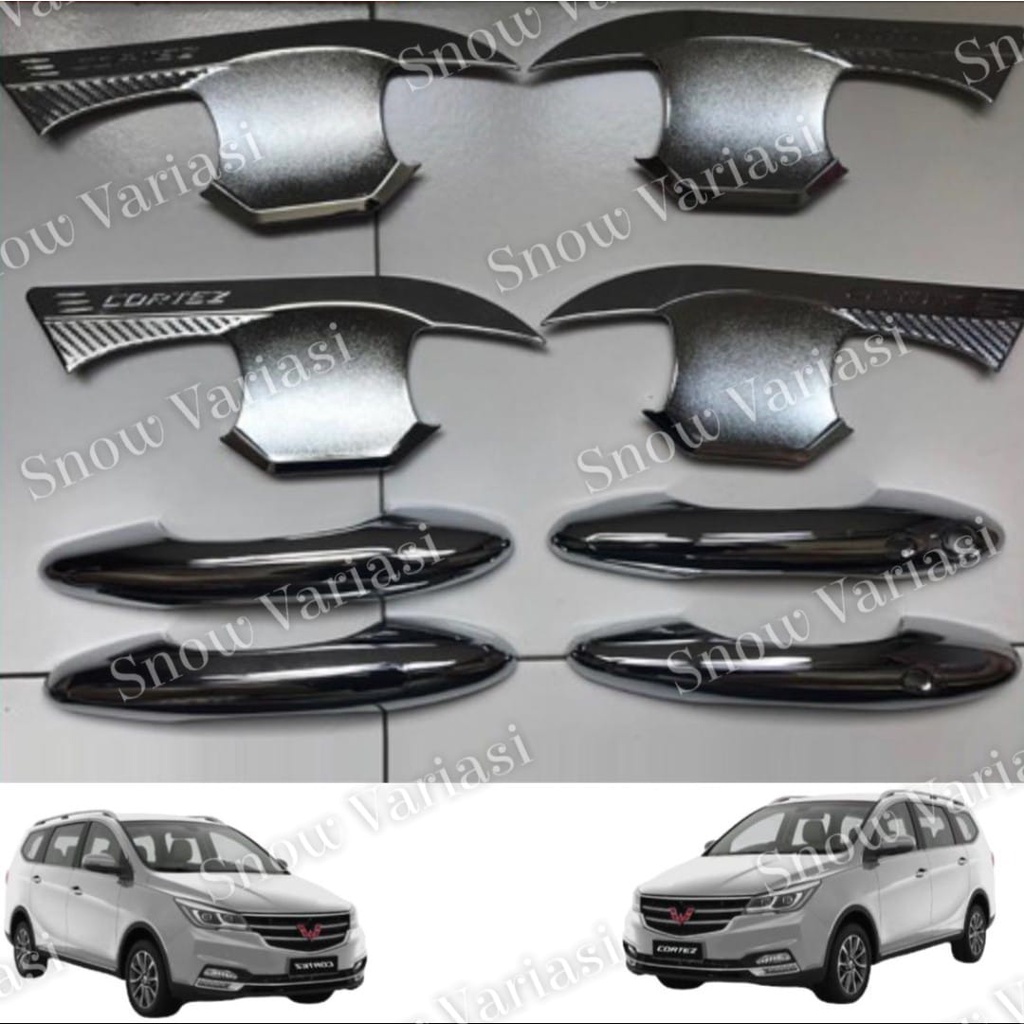 Paket Outer Handle Wuling Cortez Hitam Cover Chrome