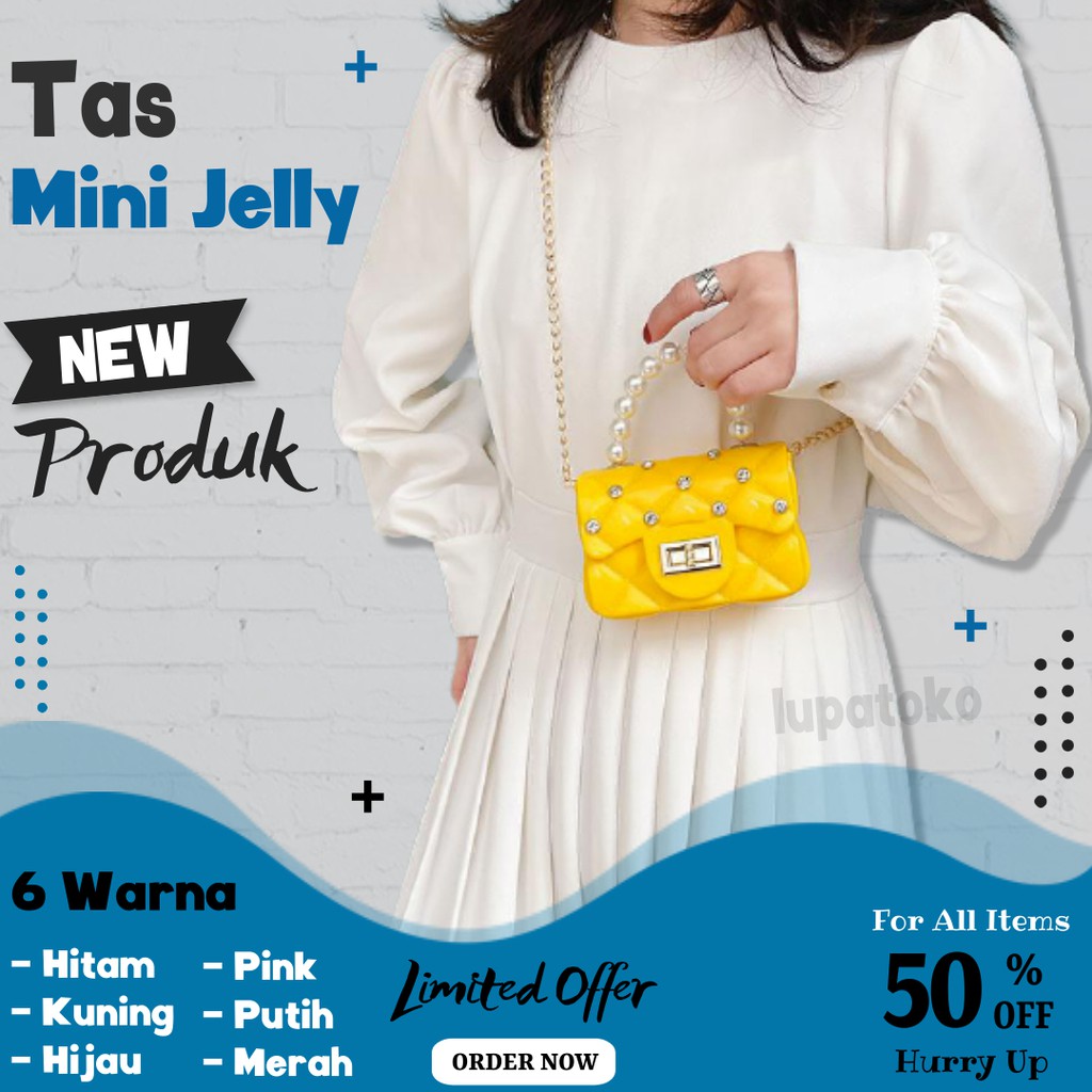 Tas Jelly Import Tas Wanita Mini Tas Slempang Wanita Jelly Mini size Doper Motif