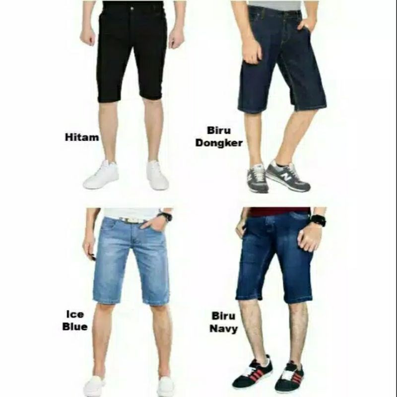 Celana Pendek Jeans Pria Model Pensil Pria 27 - 42