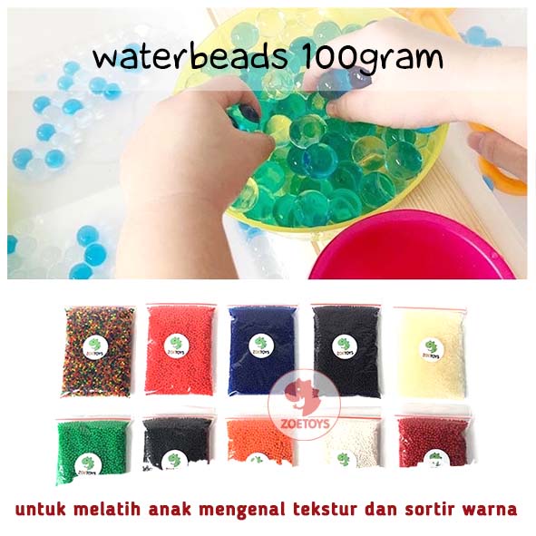 Zoetoys Waterbeads 100gram / hydrogel kiloan / water beads | mainan edukasi sensory toy grosir