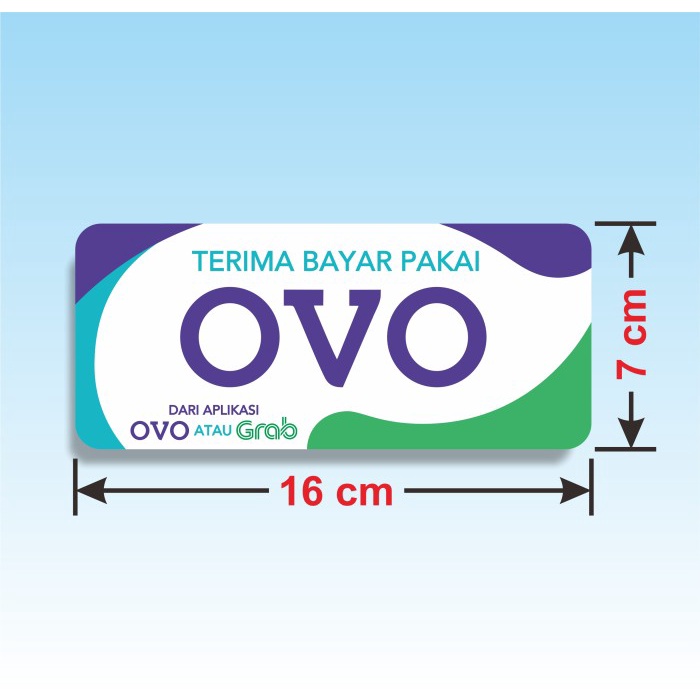 

Sticker Ovo Stiker Kaca Dinding Sign Pembayaran Digital Non Tunai Cashless 16 x 7 cm