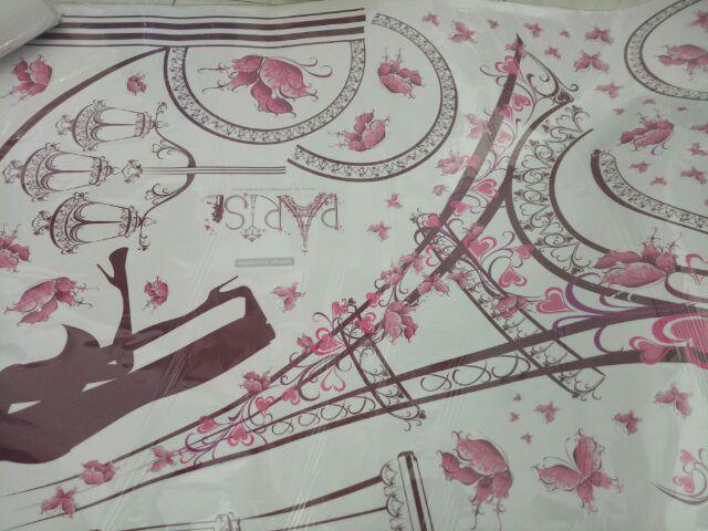 Sk9007 Romantic Paris Wallsticker Wall Sticker 60x90