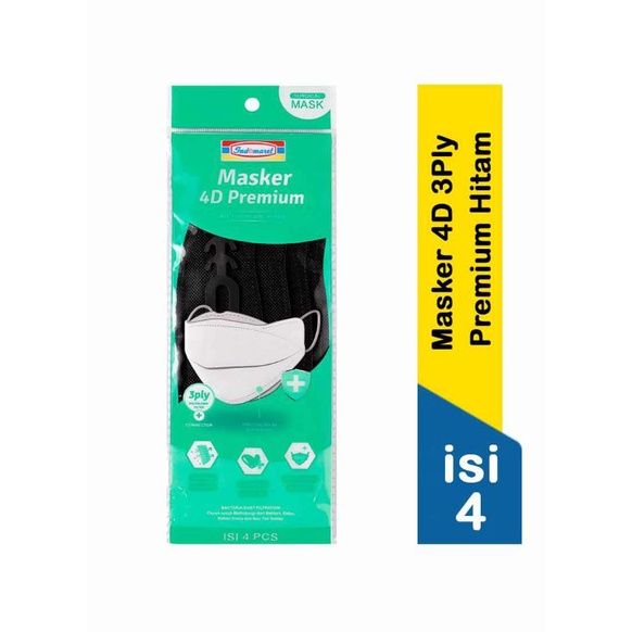 Indomaret Masker 4D Premium 4'S Hitam