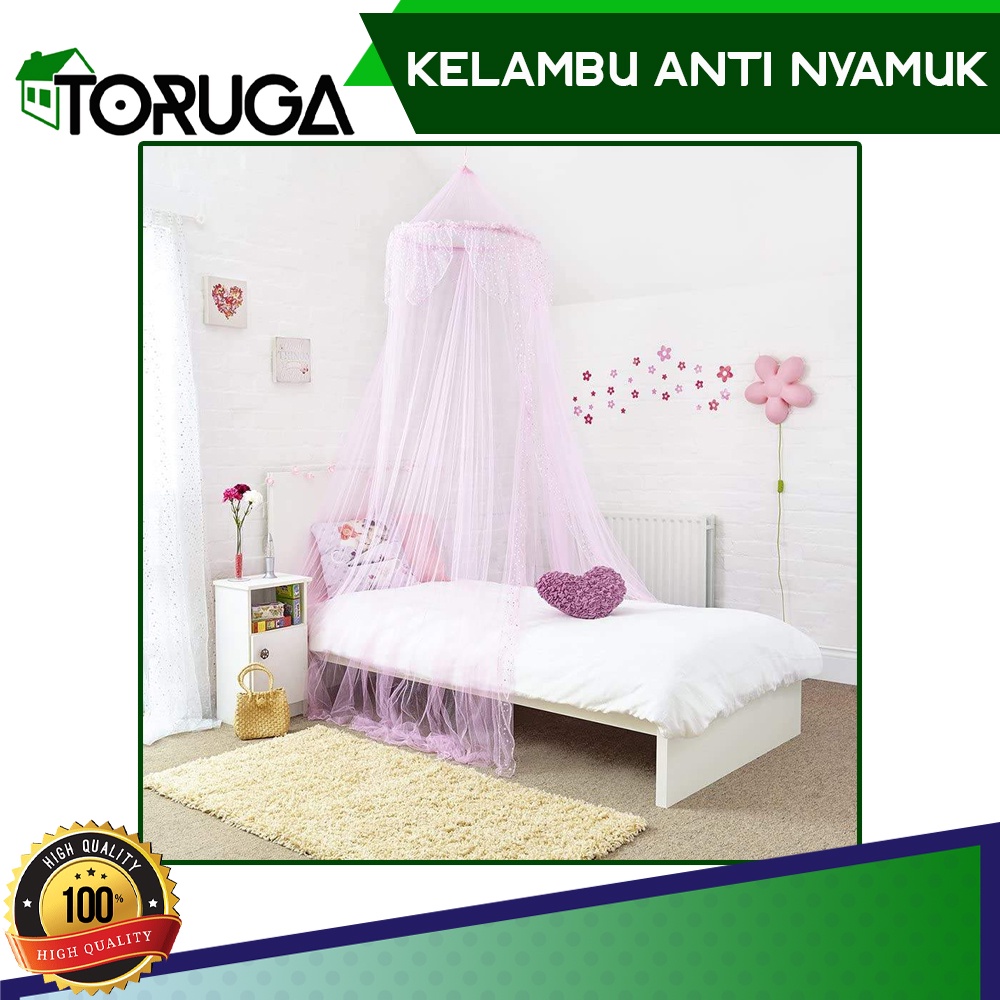 Kelambu Gantung Kasur Anti Nyamuk Tirai Bulat Tempat Kamar Tidur