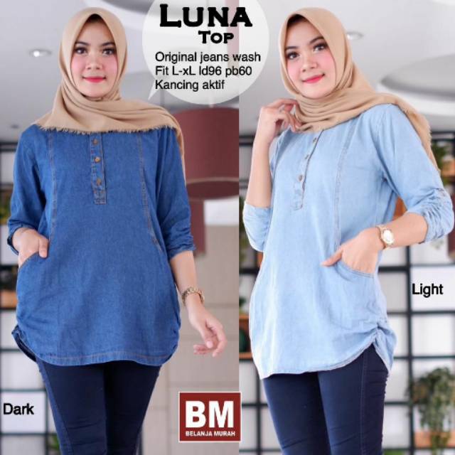Atasan Hijab Luna Tunik