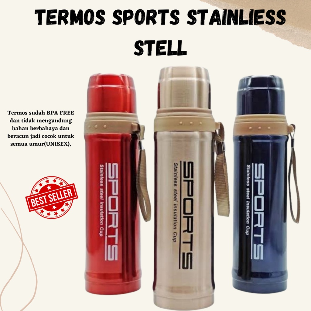 TERLARIS!!! TERMOS SPORTS STAINLIESS STELL UKURAN 750ML ANTI KARAT TAHAN PANAS