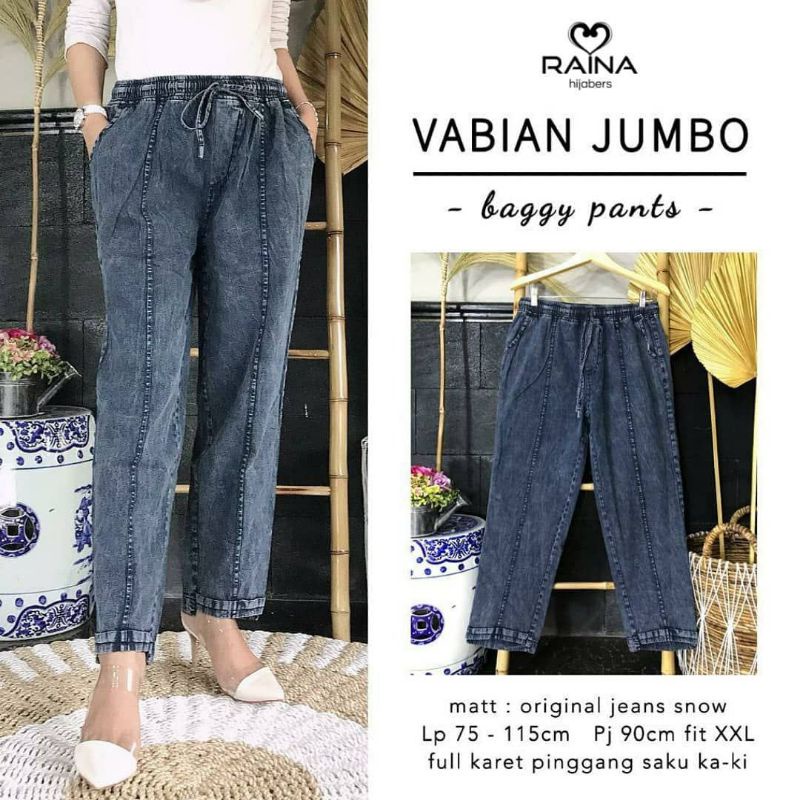 celana jumbo wanita baggy jumbo jeans jumbo pinggang kolor denim baggy pant tulang