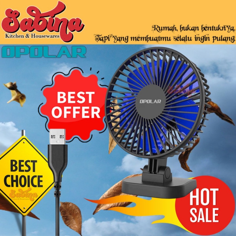 Electric Fan Kipas Angin Meja Mini Portable Minimalis USB 5V 2400RPM