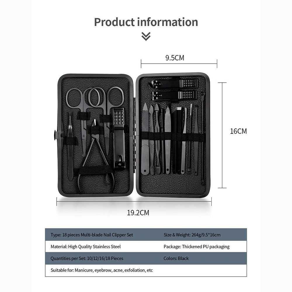 VCHOSE Set Perlengkapan Manicure Pedicure Cutters Nail - S0M020 ( Al-Yusi )