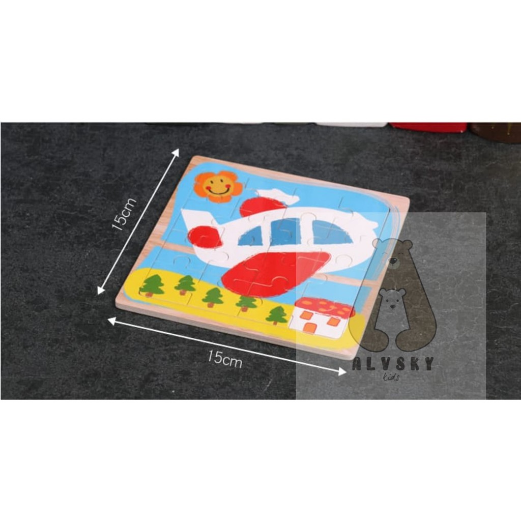 MAINAN EDUKATIF / PUZZLE KAYU / JIGSAW PUZZLE 16 PCS LUCU