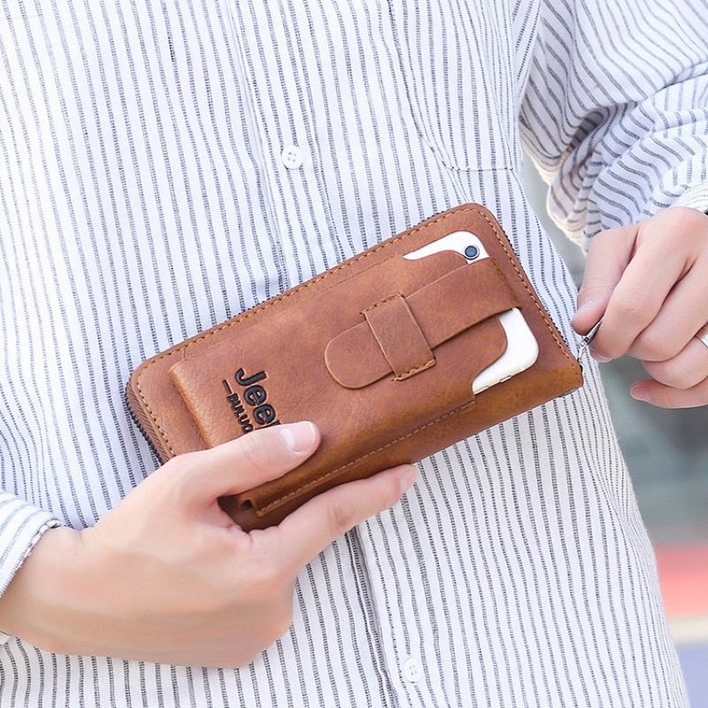 Dompet Panjang Kulit Mini Handbag Dompet Hp Pria 2162