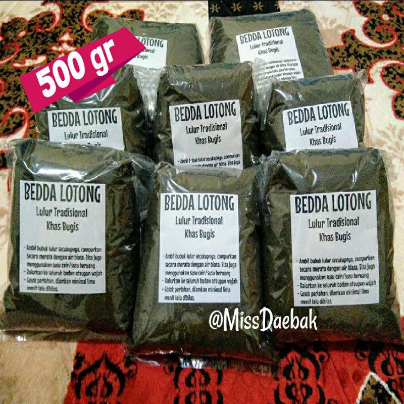 Bedda Lotong Bubuk 500 Gr Lulur Khas Bugis Shopee Indonesia