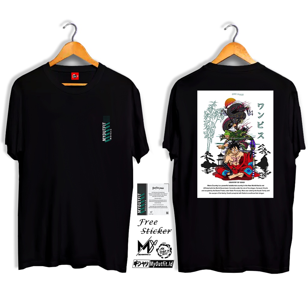 My Outfit.Id Kaos One Piece Negeri Wano Episode 1000 Luffy Zoro Kaido Baju T shirt Anime Original Cl
