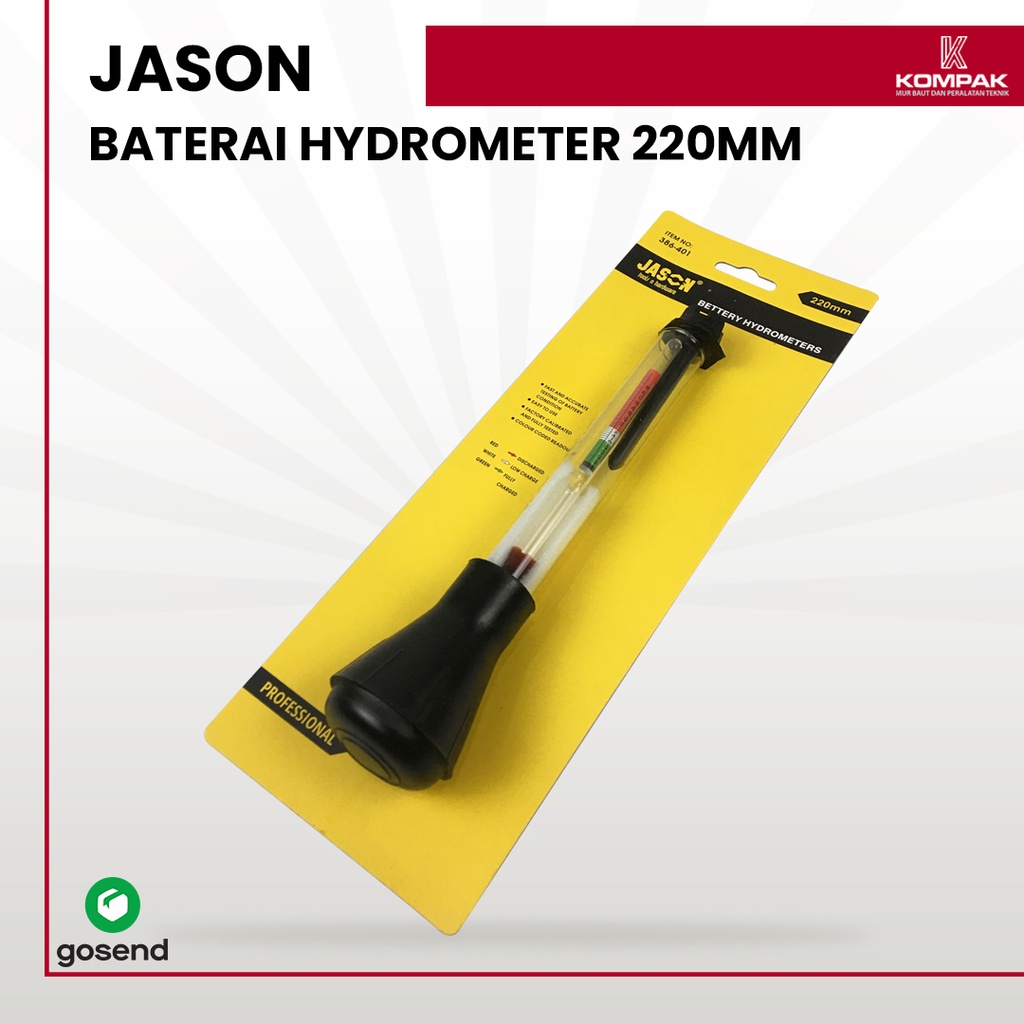 Battery Hydrometer / Tester Aki / Alat Tes Kadar Air Aki / Hydrometer JASON Zeki