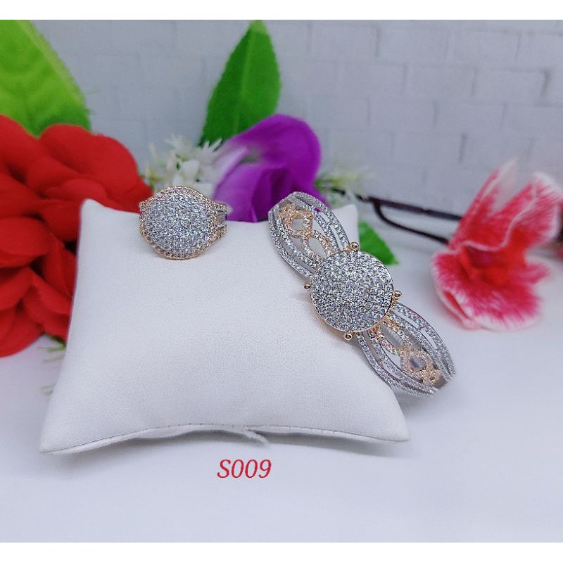 Gelang&amp;Cincin set Kombinasi Perhiasan Wanita S009.010