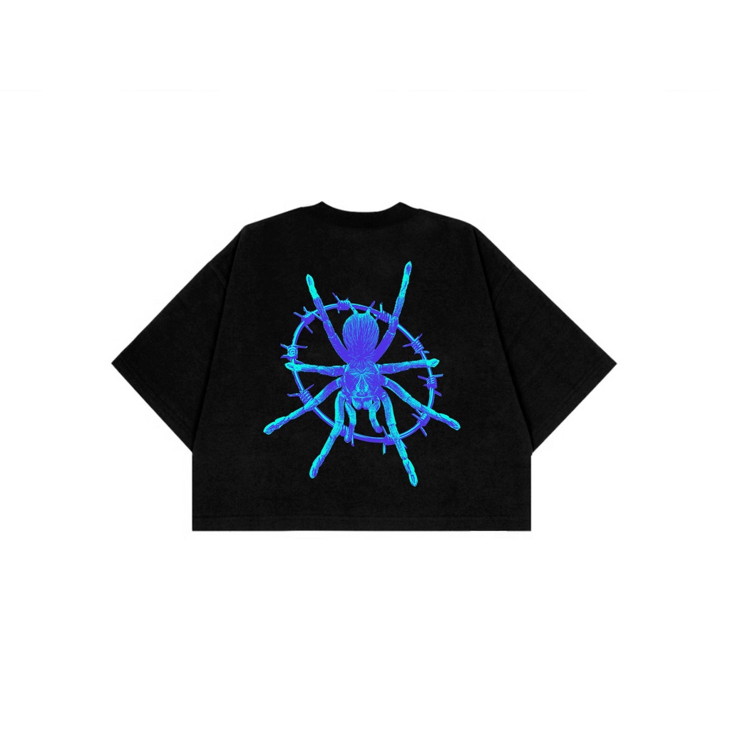 CROP T-SHIRT | ARACHNID | BLACK | YIKESALLDAY