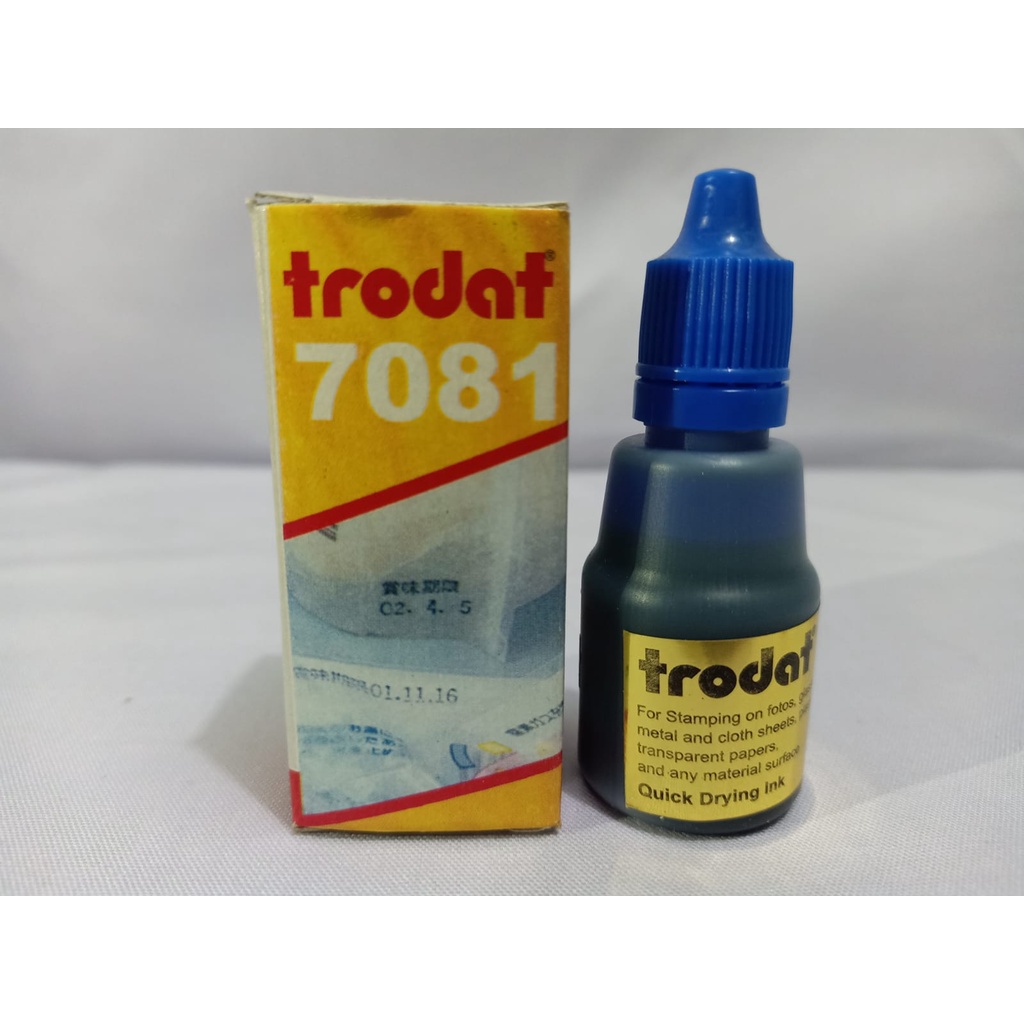 

Tinta Stempel Trodat 7081 Warna Biru Utk Dimedia Plastik, Kaca, Besi