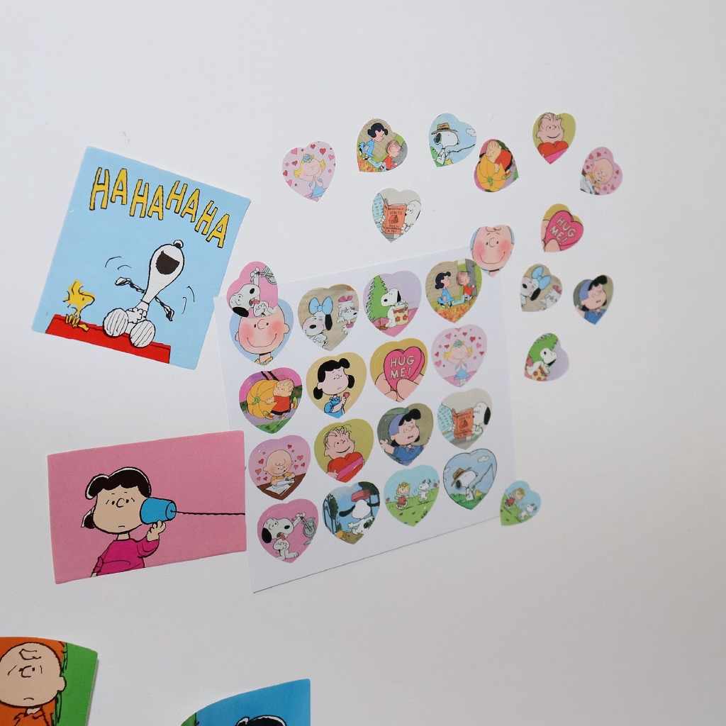 Korea Selatan ins wind kartun Snoopy stiker Jepang lucu Charlie akun stiker tangan