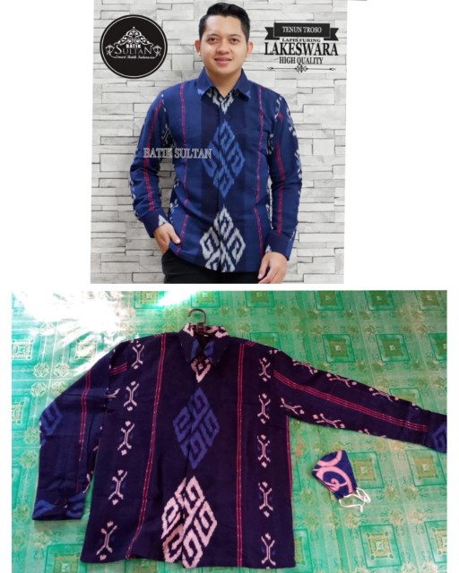 Lakeswara Kemeja Batik Tenun Pria Full Furing By Batik Sultan