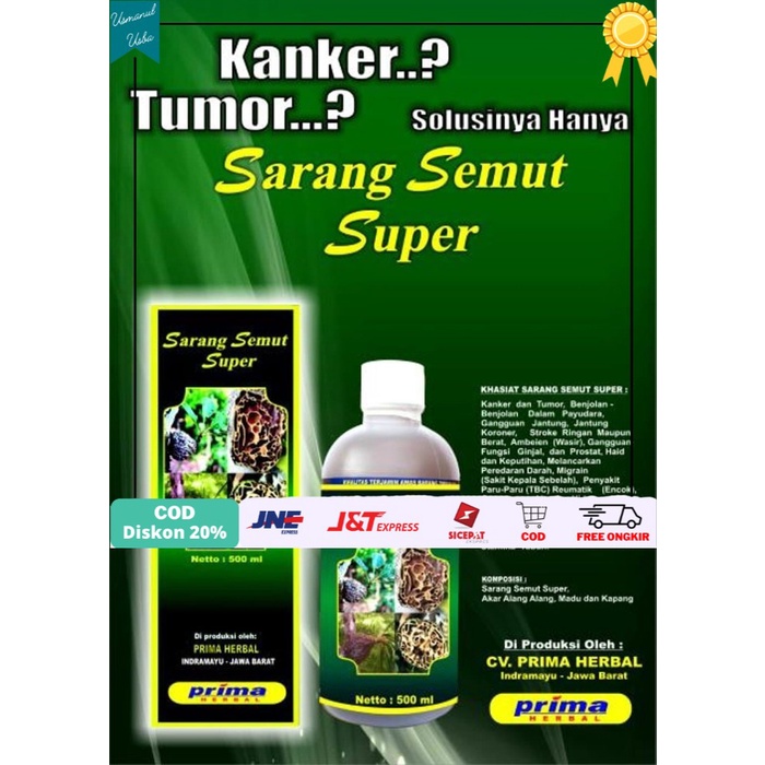 

◾COD◾ SARANG SEMUT Super Prima Herbal - Obat Tumor & Kanker