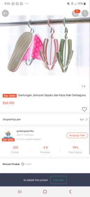 Gantungan Jemuran Sepatu Dan Kaos Kaki Serbaguna
