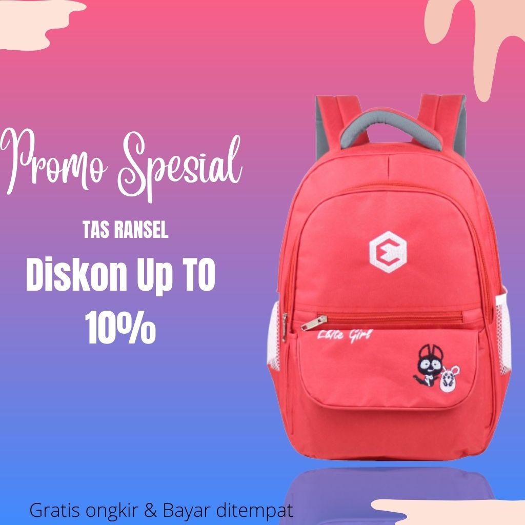 Tas ransel tas anak sekolah Perempuan SD SMP SMA Tas Traveling Ransel Distro Bahan Kuat Bisa COD