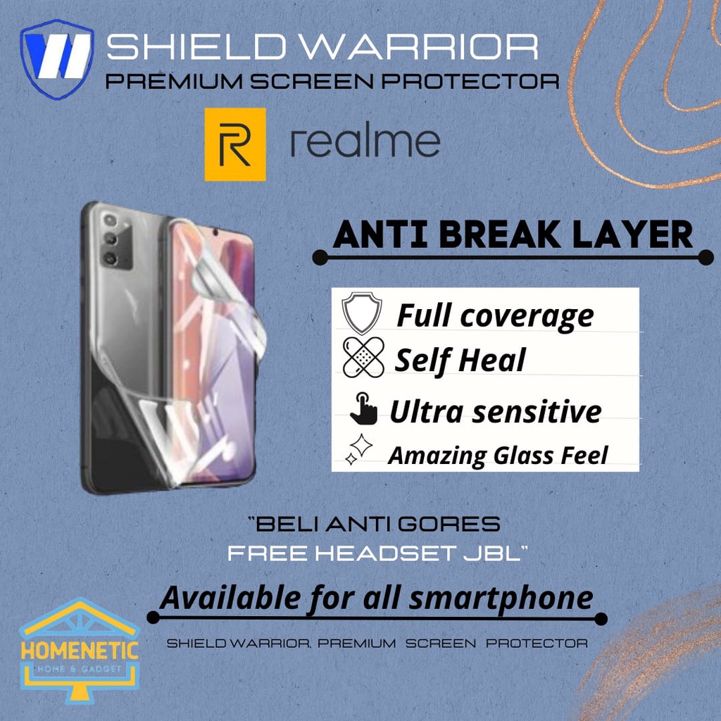 Screen Protector Pelindung tampered glass tempered glass layar hp Hydrogel Realme X3 Superzoom