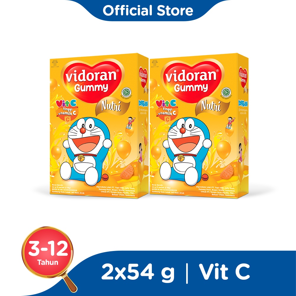 vidoran Gummy Vit C 54gr Vitamin Anak – 2 pcs