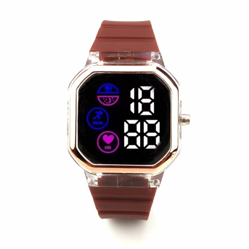 Jam Tangan Rubber Digital Led Pria Wanita Terlaris Fashion