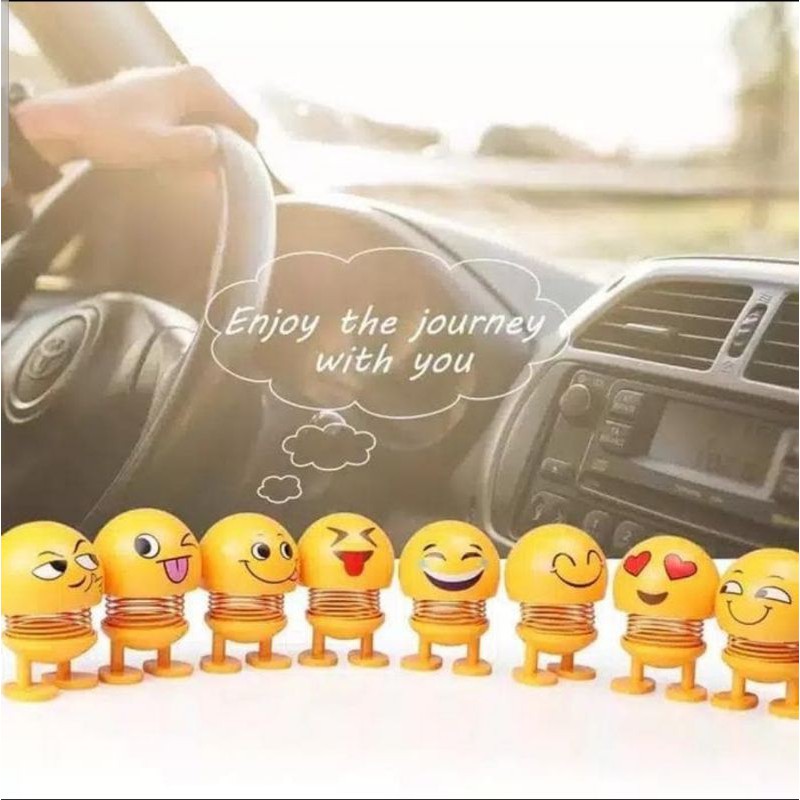 BONEKA PER EMOJI EMOTICON SMILE PAJANGAN DASHBOARD MOBIL