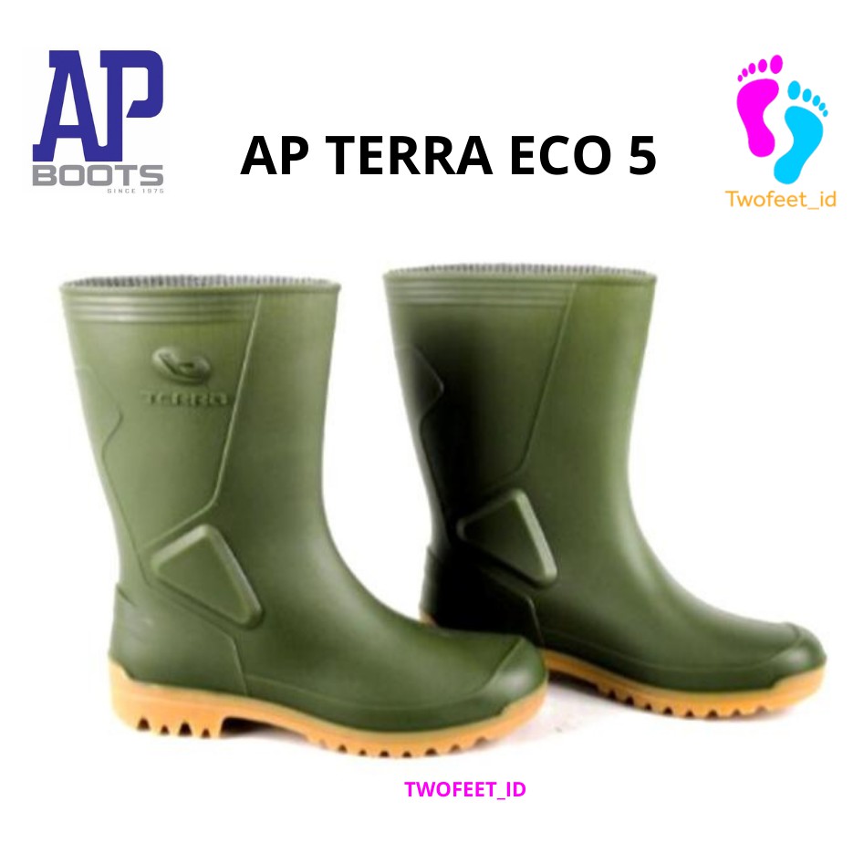 AP BOOTS TERRA ECO 5 SIZE 25-28 WARNA HIJAU / SEPATU AP BOOTS PENDEK TERRA ECO 5 HIJAU