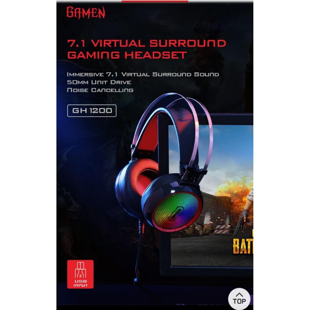 Headset Gamen GH1200 Original Headphone Gaming Best Quality