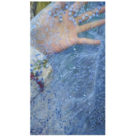 Murah Tile Tulle Mutiara motif Tangkai Daun