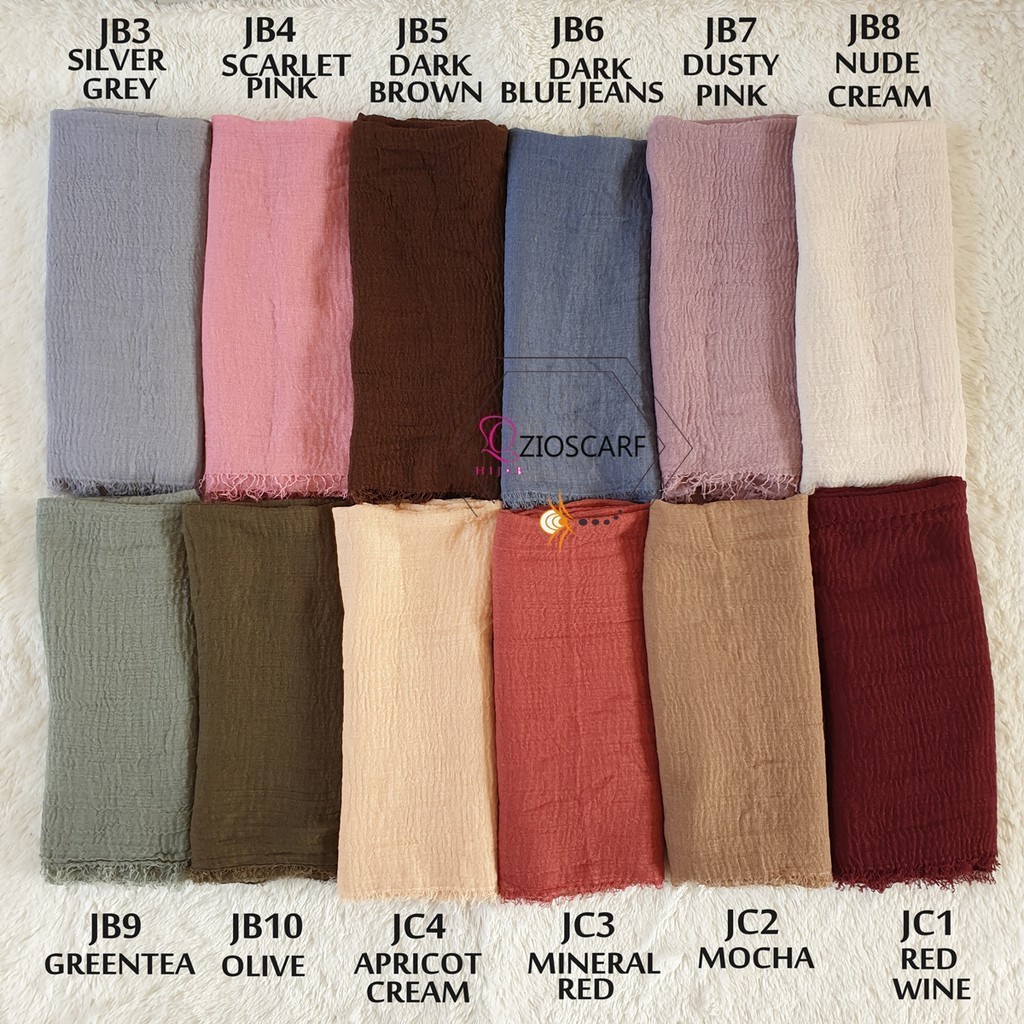 PASHMINA CRINKLE SHAWL PREMIUM / JILBAB PASMINA CRINKLE / HIJAB CRINCLE - A39