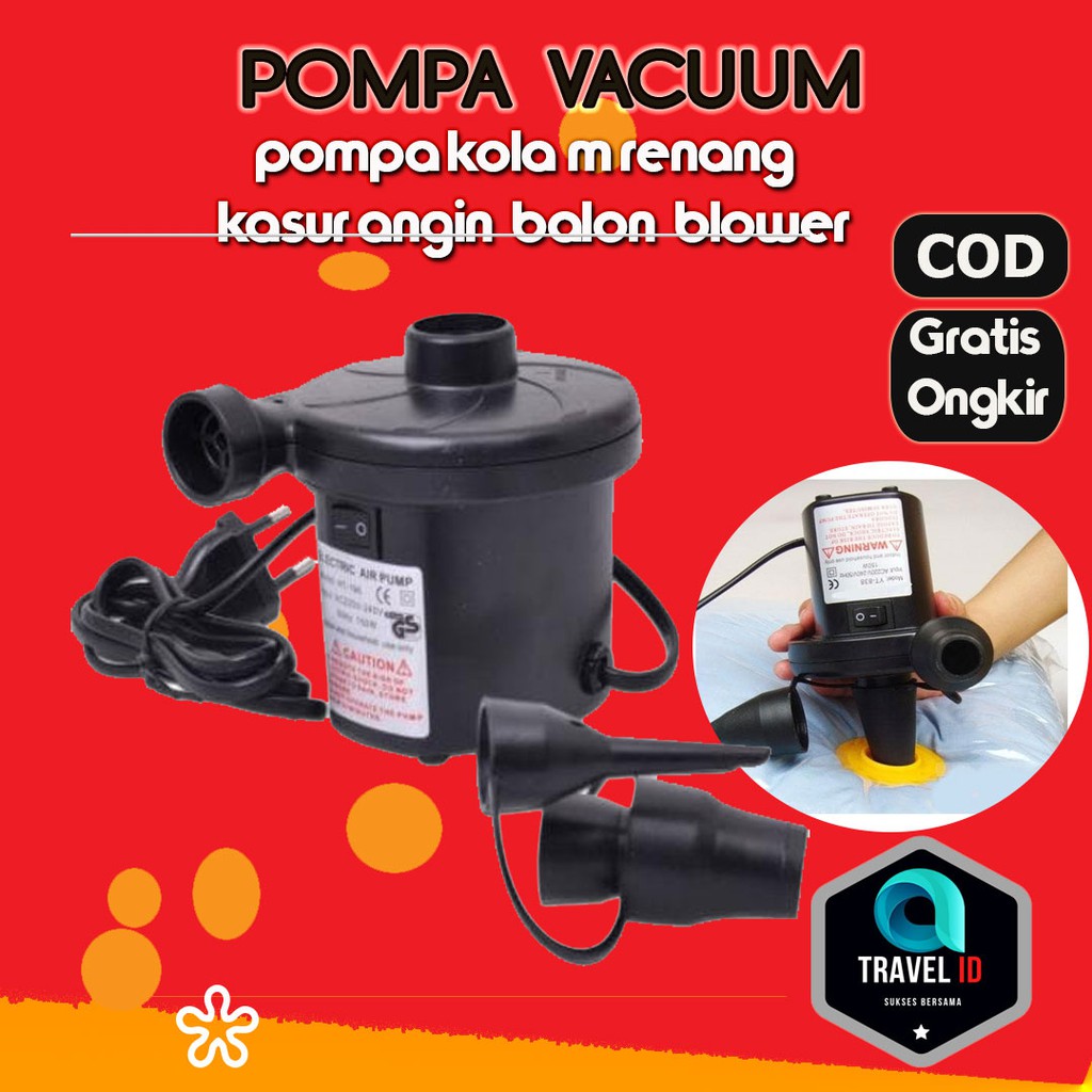 ASB TOTO Pompa angin elektrik 2 IN 1 Ac air pump Vacuum and blow / POMPA BLOWER / POMPA VACUUM / POMPA KOLAM RENANG / POMPA KASUR ANGIN / POMPA KASUR MOBIL /  POMPA BALON