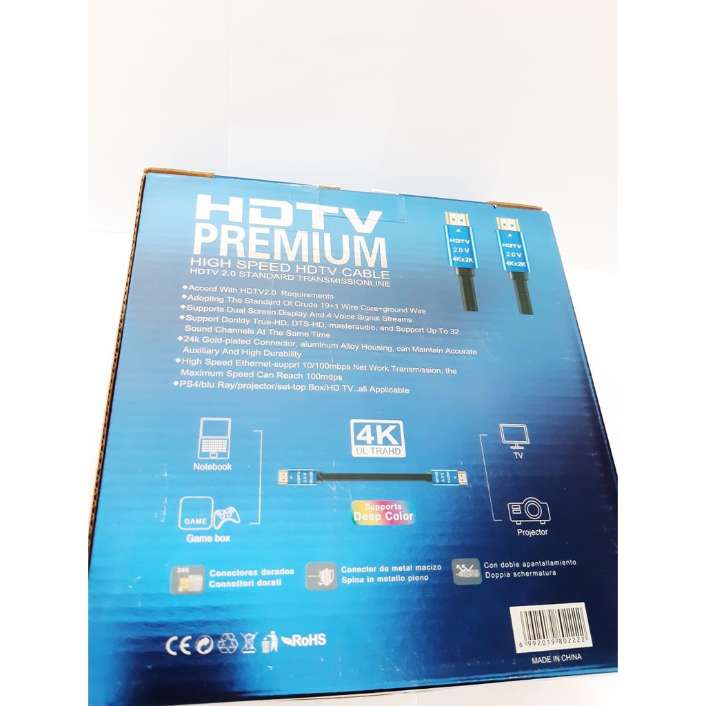 Kabel HDTV 10M M-Tech V.2.0 4K Gold Plated HD Cable HDTV 10 Meter / Kabel HdTV 10Meter v2.0