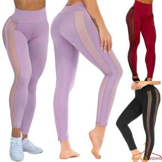  Celana  Legging  Wanita Bahan Mesh Elastis Breathable untuk  