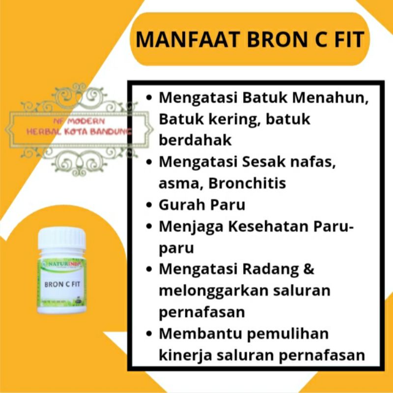 Obat Herbal Radang Paru-Paru  Obat Asma Obat Brongkitis  Obat Sesak Nafas Herbal BRON C VIT BPOM-4